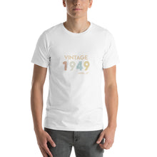 Load image into Gallery viewer, Vintage 1949, April 27th Unisex T-Shirt