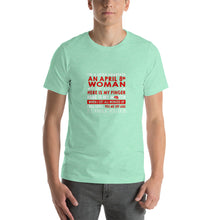 Load image into Gallery viewer, I'm a little smartass an April 8th Wmoman short and stout here is my finger Unisex T-Shirt
